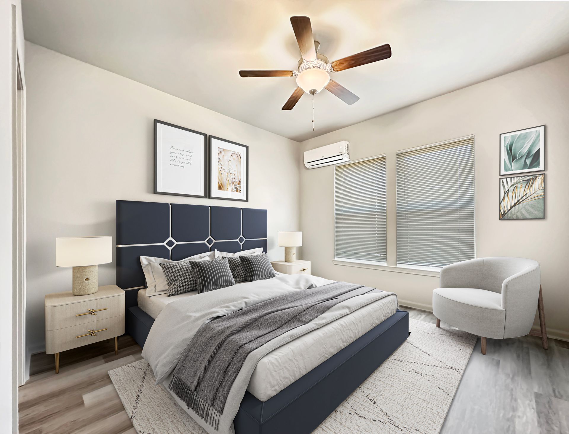 Bedroom inside a Platform apartment